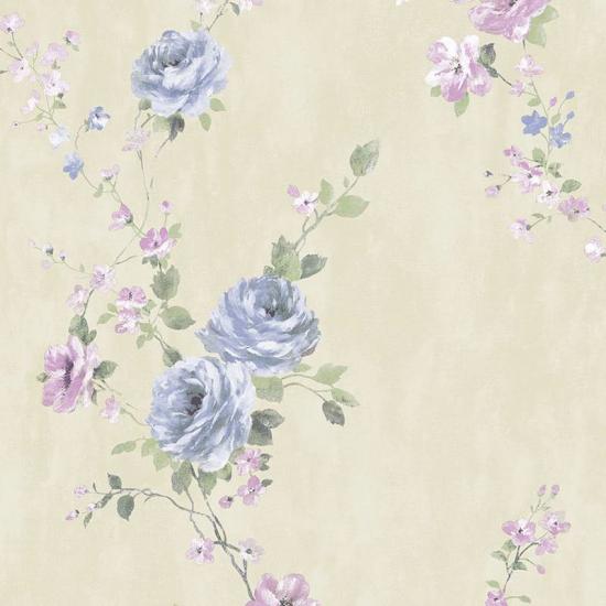 Shabby Chic Vintage Floral Wallpaper
